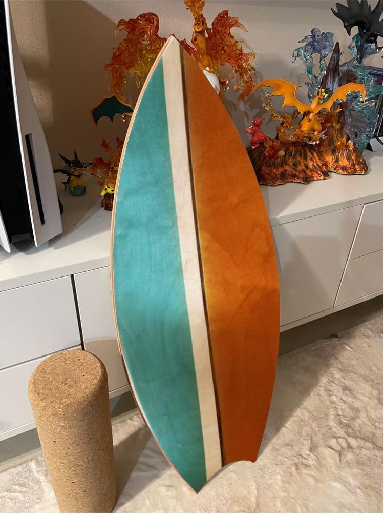 asktom Balance Board Indoor Surfboard Surf Style Home Fitness with Wheel for Exercise, Athletic Training and Board Sports - Fun Workout Equipment For Balance, Stability and Improving Core Strength - Image 3